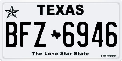 TX license plate BFZ6946