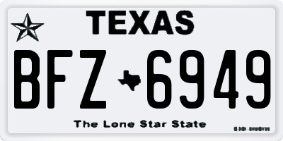 TX license plate BFZ6949