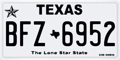 TX license plate BFZ6952