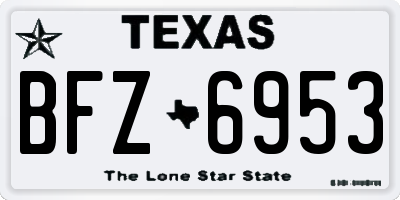TX license plate BFZ6953