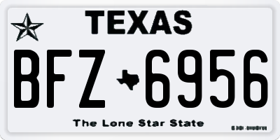 TX license plate BFZ6956