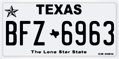 TX license plate BFZ6963