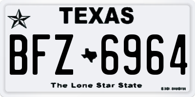 TX license plate BFZ6964