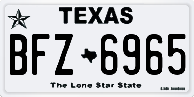 TX license plate BFZ6965