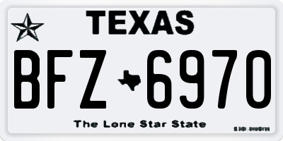 TX license plate BFZ6970