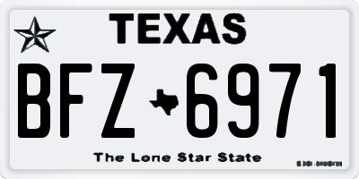 TX license plate BFZ6971