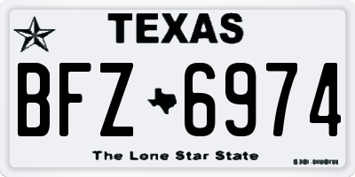TX license plate BFZ6974