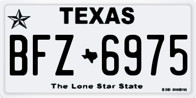 TX license plate BFZ6975