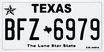 TX license plate BFZ6979