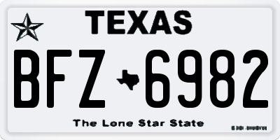 TX license plate BFZ6982
