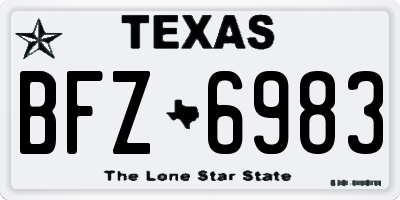 TX license plate BFZ6983