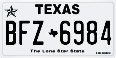 TX license plate BFZ6984