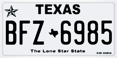 TX license plate BFZ6985