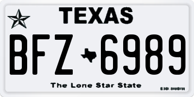 TX license plate BFZ6989