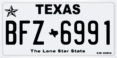 TX license plate BFZ6991