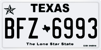 TX license plate BFZ6993