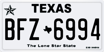 TX license plate BFZ6994