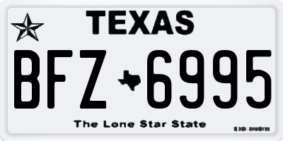 TX license plate BFZ6995