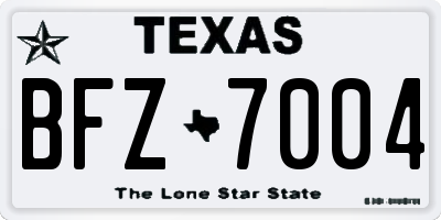 TX license plate BFZ7004