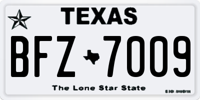 TX license plate BFZ7009