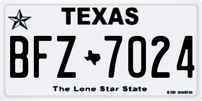 TX license plate BFZ7024