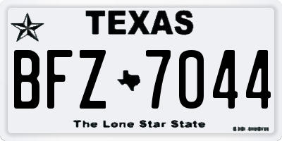 TX license plate BFZ7044