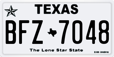 TX license plate BFZ7048