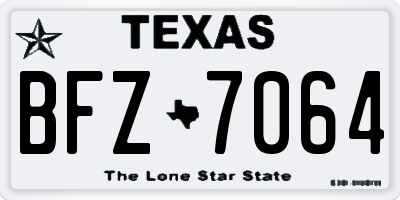 TX license plate BFZ7064