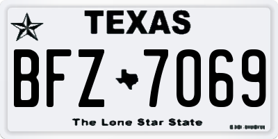 TX license plate BFZ7069