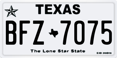 TX license plate BFZ7075
