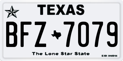 TX license plate BFZ7079