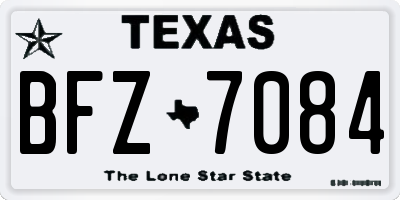 TX license plate BFZ7084