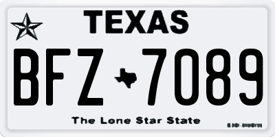 TX license plate BFZ7089
