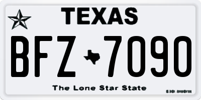 TX license plate BFZ7090