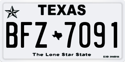 TX license plate BFZ7091