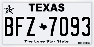 TX license plate BFZ7093