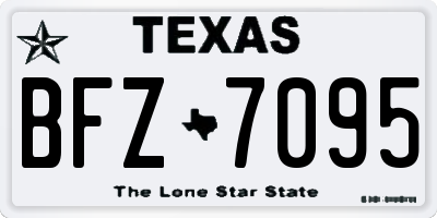 TX license plate BFZ7095