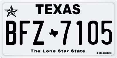 TX license plate BFZ7105