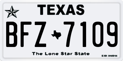 TX license plate BFZ7109