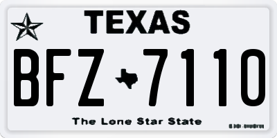 TX license plate BFZ7110