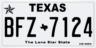 TX license plate BFZ7124