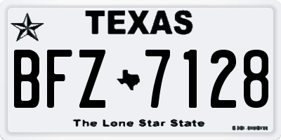 TX license plate BFZ7128