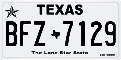 TX license plate BFZ7129