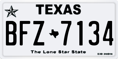 TX license plate BFZ7134