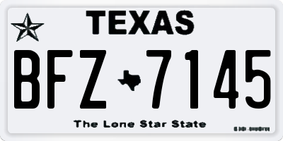 TX license plate BFZ7145