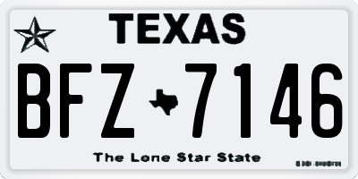 TX license plate BFZ7146