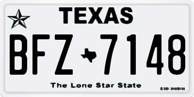 TX license plate BFZ7148
