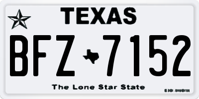 TX license plate BFZ7152