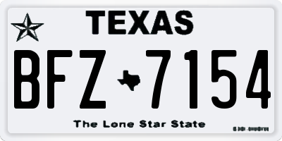 TX license plate BFZ7154