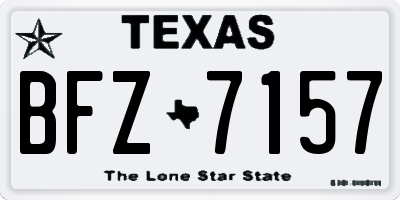 TX license plate BFZ7157